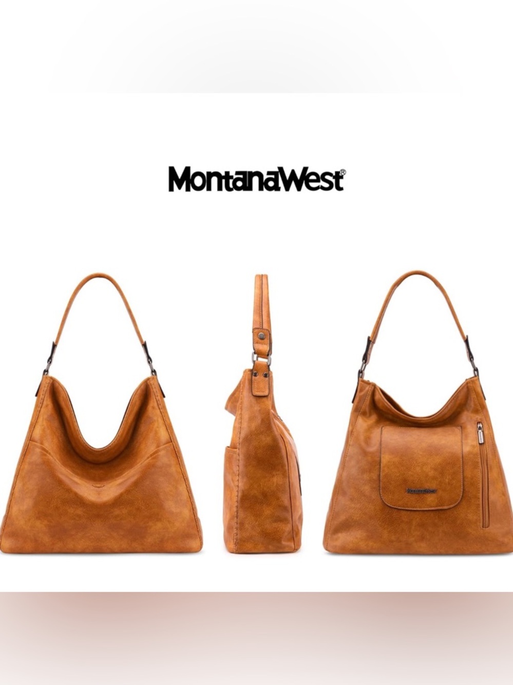 Montana West Hobo Purse for Women Large Shoulder Vegan Soft Leather